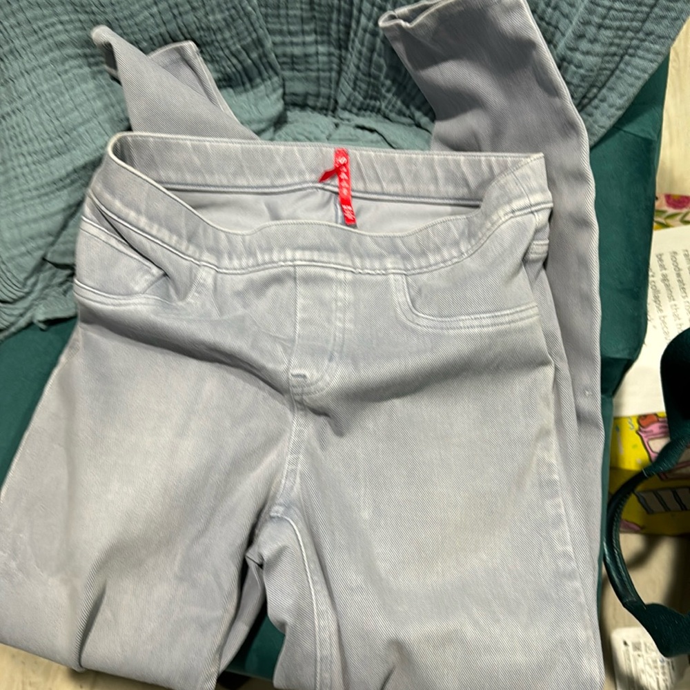 Spanx gray jeanish leggings size Medium